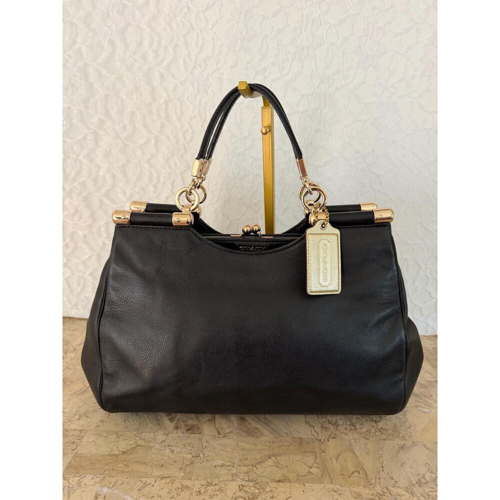 Coach Madison black leather Pinnacle drifter Satchel shoulder bag - Picture 4 of 12